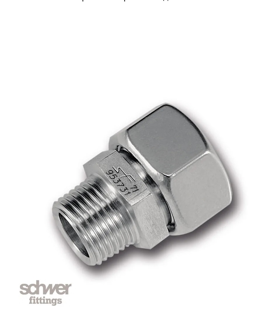 Прямое ввертное соединение с конической трубной резьбой R